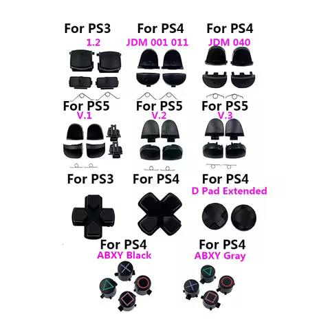 1-5Set For PS3 1 2 Button For PS4 L1 R1 L2 R2 JDM 001 040 Trigger Button D Pad Extended ABXY Button 