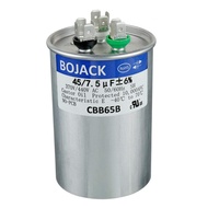 BOJACK 45+7.5 uF 45/7.5 MFD ±6% 370/440 V AC CBB65 Dual Run Circular Start Capacitor for AC Motor Ru