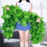 Combo of 12 vine leaf vines 2M4 long for balcony decoration, decorative plastic leaf vines