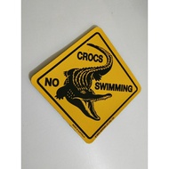Australia Fridge Magnet - No Crocs Swimming