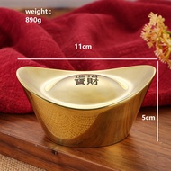 [Fortune Destiny] Feng Shui Solid Brass Yuan Bao Copper Yuan Bao  (5x11cm) 890g