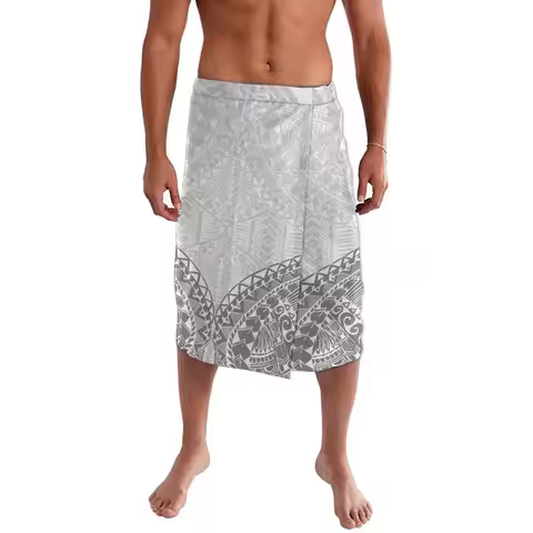 Pacific Islands Men Clothing Lavalava Ie Faitaga Polynesian New Print Design Sulu Samoa Ethnic Beach