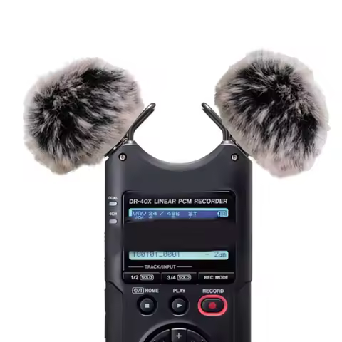2Pcs Professional Windproof Noises Reduction Digital Recorders Microphone Cover for Tascam DR40 Micr