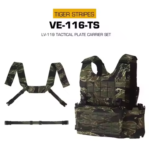 Tactical Vest Plate Carrier MK5 Chest Rig Set Lightweight Quick Release Molle Vest With Triple Magaz