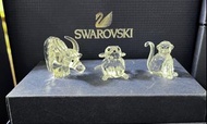 Swarovski 水晶擺設 牛 猴子 企鵝
