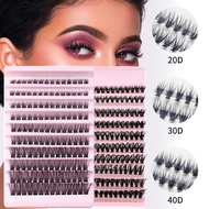 SHETZU 200Bundles Individual Eyelashes 30d Mink Eyelash Extension DIY Volume 30D Cluster Faux Eyelas