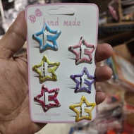 6 pcs star clips per card star clips