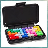 [uhktyltui.vn] Classic Pyramid IQ 3D Puzzle Board Game with 200 Challenges and Pearl Beads for Child