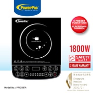 PowerPac Steamboat Induction Cooker, 6 Preset Functions, 1800W (PPIC887A)