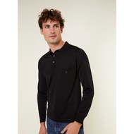 Montagut Men’s Renard Fil-Lumiere Long Sleeved Polo T-Shirt in Plain 100% Polyamide Made in Portugal