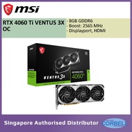 MSI GeForce RTX 4060 Ti Ventus 3x 8g oc gpu | Boost 2565 mhz | 8gb gddr6 | PCIe 4  Graphic Cards (VC
