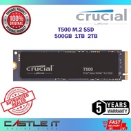 Crucial T500 500GB 1TB 2TB SSD GEN4 PCIE M.2 Solid State Drive With Heatsink Optional