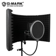 G-MARK 5 Bảng Micro Bộ Lọc Phản Xạ Phòng Thu Chuyên Nghiệp Ghi Âm Lá Chắn Cô Lập Tương Thích Với Tất