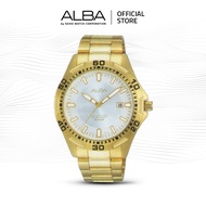Alba Jam Tangan Pria AG8G70 Quartz Stailess Steel Gold Watch