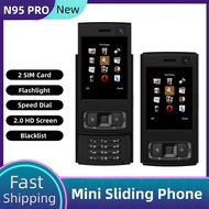N95 PRO Slide Screen Mini Mobile Phone 2G GSM Call Recording Torch MP3/MP4 Player Blacklist FM Radio