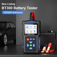 Lensent JDIAG BT300 Car motorcycle Battery Tester 12V 24V 20-2000 CCA 10Ah-300Ah Battery System Dete