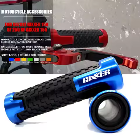 Motorcycle Handlebar Grips CNC Rubber Hand Thruster Grips For gixxer 150 sf 250 sf gixxer 155 2020 2