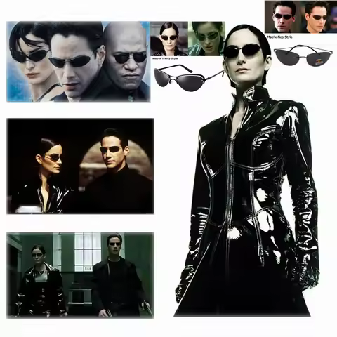 Classic The Matrix Resurrections Trinity Neo Sunglasses Cosplay Eyeglasses Eyewear Glasses Unisex Co