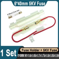 1 Set Microwave Fuse Tube Holder 6*40mm 5KV High-Voltage Glass Fuse Holder 0.9A 0.85A 0.8A 0.75A 0.7