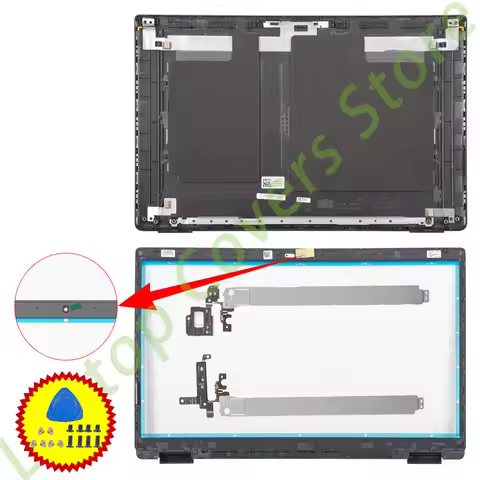 NEW Parts For Latitude 3520 E3520 Screen Back Cover Front Frame Bezel 017XCF 0H5YMR 0X5CF4 hinges 15