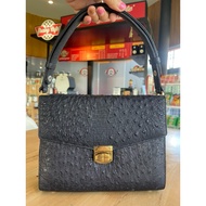 Box-Shaped Handbag Ostrich Movie