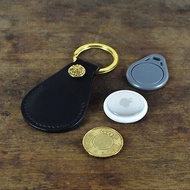 義大利協會認証植鞣革手縫Air Tag-IC鑰匙扣卡-50元硬幣鑰匙皮套