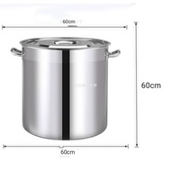 Soup Pot 50cm/60cm/Stock pot 98Liter/118Liter/Periuk Sup/stainless Steel  Pot