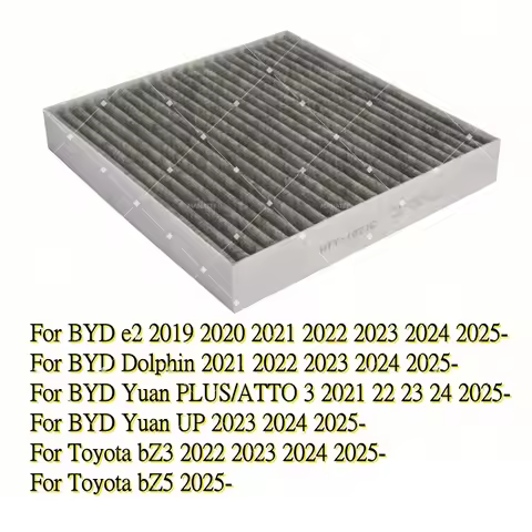 Car Cabin Air Filter For BYD Yuan PLUS/ATTO 3 2021-/Yuan UP 2023-/e2 2019-/Dolphin 2021- Toyota bZ3 