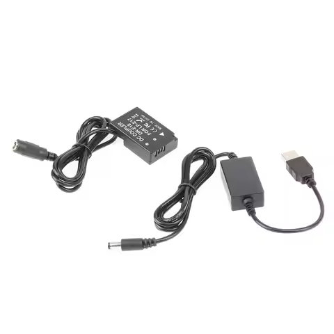 LP-E17 Dummy Battery Plate DC Coupler 5V 2A USB Cable for Canon RP 77D 200D 750D 760D 800D