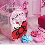 Sanrio กระเป๋าเก็บของลาย Hello Kitty, กระเป๋าเก็บของลายการ์ตูน Hello Kitty Kuromi พับเก็บได้ตะกร้าใส