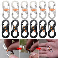 Key Chain Clips Aluminum Carabeaner Key Clip Aluminum Alloy Keychain Clip Caribeener Hook Buckle Key