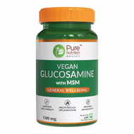 Vegan Glucosamine with MSM for General Wellbeing 1500mg 60N Tablets | Joint Health Support