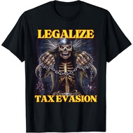 Tax Evasion Funny Cringe Hard Skeleton Meme T-Shirt