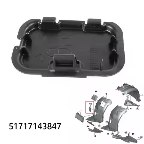 Fender Lining Cover Plate Front Wheel Arch Guard Plate Maintenance Cover Plate 51717143847 For BMW 3