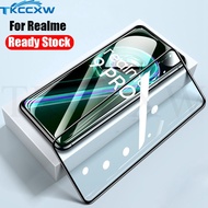 Realme C55 9 Pro+ C31 C35 9i GT2 Pro Q3t Q3s GT Neo3 2 2T V25 Narzo 50i 50 50A Prime Full Cover Temp