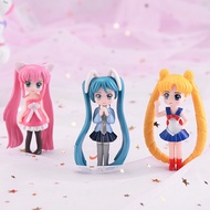 Miniatur pajangan Boneka Kartun Anime Rambut Panjang Dekorasi Kue