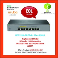 HPE JL383A: OFFICECONNECT 1920S 8G PPOE+ 65W 8 PORTS 10/100/1000 MBPS C/W PORT 1 THRU 4 POE+/POE SWI