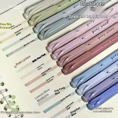4/8/12Pcs Double-Ended Highlighters, No Bleed No Burr, Easter Gift for Diary, Notes, Highlighting, S