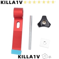 KILLA1V T Track Clamp, Aluminum Alloy Red T Track Clamps Kit, Accessories Adjustable T Slots T Track