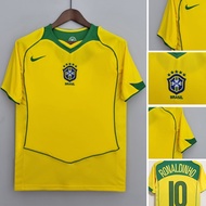 Retro 2004 Brazil Home Football Jersey Football T-shirt Ronaldo Football Jersey High Quality