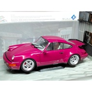 Porsche964 * Defect * 1/18 PORSCHE 911 964 RS Ruby Star Pink 1:18 Solido 1:18 Car Model Gift ok