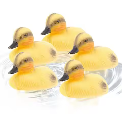 5pcs Duckling Decoy PE Fish Pond Ornament Floating Duck High Simulation Water Decoration Super Cute 
