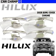 Toyota Hilux Conquest 2019 to 2023 Door Bowl Inner Cover Chrome Garnish ( Car Accessories )