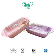 WADAH SAJI | WADAH LAUK | WADAH MAKANAN | CASSEROLE MELAMIN SEGI TUTUP SEIV BY ONYX 2000ML