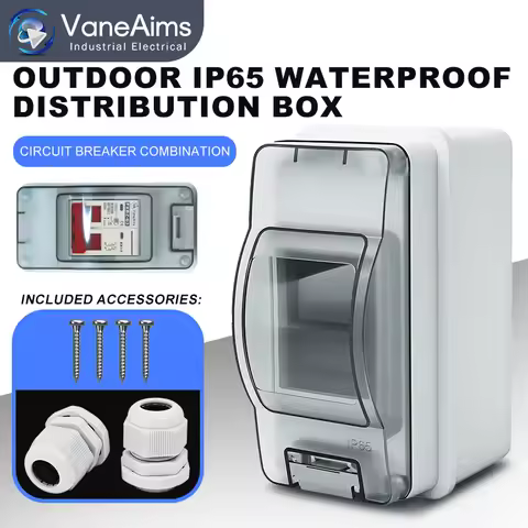 HT-2 PV Distribution Breaker Box Outdoor Waterproof IP65 Panel Installation 2 WAY ABS Plastic Outdoo