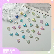 Hk11- 50pcs Nail Art Accessories 3D Love - DIY Nail Art - Colorful Heart Shape Nail Decorations Kore