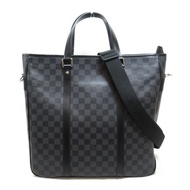 LOUIS VUITTON Tadao PM 商務斜背托特包 N41259 Damier 石墨灰