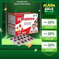 Fe' Rohéma folic pills 100 pills supplement iron and folic acid, reduce iron deficiency anemia, supp