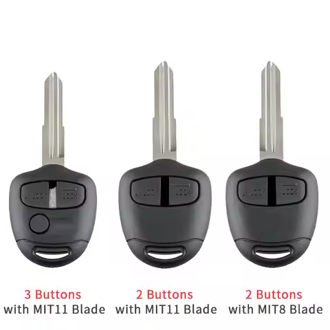 2 /3 Button Car Remote Key Shell Case Key Case with MIT8 Blade Fit for Mitsubishi Grandis Outlander 