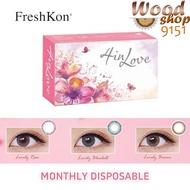 ( 2 PCS ) Freshkon 4 in Love Monthly Disposable Cosmetic Color Contact Lenses 1/3